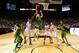 March 16, 2013; Las Vegas, NV, USA; Oregon Ducks forward E.J. Singler (25) shoots against the UCLA Bruins during the second half of the championship game of the Pac 12 tournament at the MGM Grand Garden Arena. Oregon defeated UCLA 78-69. Mandatory Credit: Kyle Terada-USA TODAY Sports