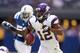 INDIANAPOLIS, IN - SEPTEMBER 16: Percy Harvin #12 of the Minnesota Vikings runs with the ball during the NFL game against the Indianapolis Colts at Lucas Oil Stadium on September 16, 2012 in Indianapolis, Indiana. (Photo by Andy Lyons/Getty Images)