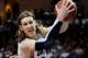 LAS VEGAS, NV - MARCH 11: Kelly Olynyk #13 of the Gonzaga Bulldogs grabs a rebound during the championship game of the West Coast Conference Basketball tournament against the Saint Mary's Gaels at the Orleans Arena March 11, 2013 in Las Vegas, Nevada. Gonzaga won 65-51. (Photo by David Becker/Getty Images)