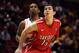 PORTLAND, OR - MARCH 15: Jake Cohen #15 of the Davidson Wildcats boxes out Jared Swopshire #21 of the Louisville Cardinals in the first half in the second round of the 2012 NCAA men's basketball tournament at Rose Garden Arena on March 15, 2012 in Portland, Oregon. (Photo by Jed Jacobsohn/Getty Images)