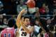 LAS VEGAS, NV - MARCH 09: Elias Harris #20 of the Gonzaga Bulldogs passes the ball during a semifinal game of the West Coast Conference Basketball tournament against the Loyola Marymount Lions at the Orleans Arena March 9, 2013 in Las Vegas, Nevada. (Photo by David Becker/Getty Images)
