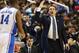 GREENSBORO, NC - MARCH 15: Head coach Mike Krzyzewski yells to Rasheed Sulaimon #14 of the Duke Blue Devils in the second half against the Maryland Terrapins during the quarterfinals of the ACC Men's Basketball Tournament at Greensboro Coliseum on March 15, 2013 in Greensboro, North Carolina. (Photo by Streeter Lecka/Getty Images)