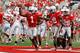 COLUMBUS, OH - SEPTEMBER 1: Bradley Roby #1 of the Ohio State Buckeyes celebrates scoring a touchdown after Zac Murphy #45 of the Miami Redhawks fumbled a punt during the third quarter on September 1, 2012 at Ohio Stadium in Columbus, Ohio. Ohio State defeated Miami 56-10. (Photo by Kirk Irwin/Getty Images)