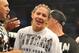 SAN JOSE, CA - AUGUST 15: Cris Cyborg celebrates after defeating Gina Carano during their Middleweight Championship Title fight at Stikeforce: Carano vs. Cyborg on August 15, 2009 in San Jose, California. (Photo by Jon Kopaloff/Getty Images)