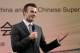 Beckham greets the press during his Beijing tour