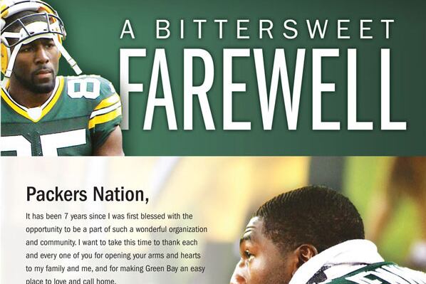 Greg Jennings Thanks Packers Fans in Newspaper Ad
