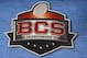 Jan. 3, 2013; Glendale, AZ, USA: Detailed view of a BCS logo during the game between the Oregon Ducks against the Kansas State Wildcats during the 2013 Fiesta Bowl at University of Phoenix Stadium. Oregon defeated Kansas State 35-17. Mandatory Credit: Mark J. Rebilas-USA TODAY Sports
