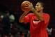 CHICAGO, IL - FEBRUARY 28: Derrick Rose #1 of the Chicago Bulls shoots while working out before the Bulls take on the Phildelphia 76ers at the United Center on February 28, 2013 in Chicago, Illinois. NOTE TO USER: User expressly acknowledges and agrees that, by downloading and or using this photograph, User is consenting to the terms and conditions of the Getty Images License Agreement. (Photo by Jonathan Daniel/Getty Images)