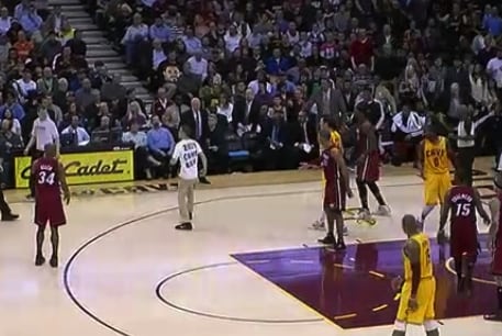 Cleveland Fan Runs on the Court in LeBron James' Return Home