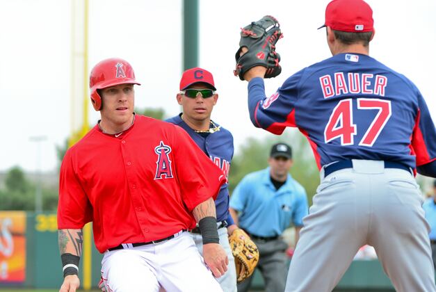 Brantley's Three Hits Pace Indians Against Halos