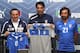 FLORENCE, ITALY - MARCH 18: (L-R)Italy manager Cesare Prandelli, Gianluigi Buffon and Andrea Pirlo present the new team shirt during an unveiling of the new Italy team kit at Coverciano on March 18, 2013 in Florence, Italy. (Photo by Marco Luzzani/Getty Images)
