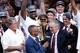 MIAMI, FL - JUNE 21: Team President Pat Riley of the Miami Heat is interviewed by Stuart Scott as head coach Erik Spoelstra, LeBron James #6 and team owner Micky Arison in Game Five of the 2012 NBA Finals on June 21, 2012 at American Airlines Arena in Miami, Florida. NOTE TO USER: User expressly acknowledges and agrees that, by downloading and or using this photograph, User is consenting to the terms and conditions of the Getty Images License Agreement. (Photo by Mike Ehrmann/Getty Images)