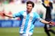 EAST RUTHERFORD, NJ - JUNE 9: Lionel Messi #10 of Argentina reacts after scoring his second of two goals during the first half of an international friendly soccer match on June 9, 2012 at MetLife Stadium in East Rutherford, New Jersey. (Photo by Rich Schultz/Getty Images)
