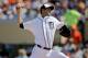 Feb 27, 2013; Lakeland, FL, USA; Detroit Tigers starting pitcher Rick Porcello (21) throws during the top of the first inning of a spring training game against the Atlanta Braves at Joker Marchant Stadium. Mandatory Credit: Derick E. Hingle-USA TODAY Sports