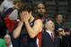 AUBURN HILLS, MI - MARCH 21: Matthew Dellavedova #4 and head coach Randy Bennett of the St. Mary's Gaels react after Dellavedova missed the last shot attempt of the game as they lost 54-52 against the Memphis Tigers during the second round of the 2013 NCAA Men's Basketball Tournament at at The Palace of Auburn Hills on March 21, 2013 in Auburn Hills, Michigan. (Photo by Jonathan Daniel/Getty Images)