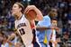 SALT LAKE CITY, UT - MARCH 21: Kelly Olynyk #13 of the Gonzaga Bulldogs with the ball against Javan Mitchell #44 of the Southern University Jaguars in the second half during the second round of the 2013 NCAA Men's Basketball Tournament at EnergySolutions Arena on March 21, 2013 in Salt Lake City, Utah. (Photo by Harry How/Getty Images)