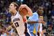SALT LAKE CITY, UT - MARCH 21: Kelly Olynyk #13 of the Gonzaga Bulldogs with the ball against Javan Mitchell #44 of the Southern University Jaguars in the second half during the second round of the 2013 NCAA Men's Basketball Tournament at EnergySolutions Arena on March 21, 2013 in Salt Lake City, Utah. (Photo by Harry How/Getty Images)