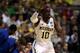 AUBURN HILLS, MI - MARCH 21: Tim Hardaway Jr. #10 of the Michigan Wolverines reacts in the first half against the South Dakota State Jackrabbits during the second round of the 2013 NCAA Men's Basketball Tournament at at The Palace of Auburn Hills on March 21, 2013 in Auburn Hills, Michigan. (Photo by Jonathan Daniel/Getty Images)