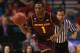 LAS VEGAS, NV - MARCH 14: Jahii Carson #1 of the Arizona State Sun Devils drives down the court against the UCLA Bruins during the quarterfinals of the Pac 12 Basketball Tournament at the MGM Grand Garden Arena on March 14, 2013 in Las Vegas, Nevada. (Photo by Jeff Gross/Getty Images)