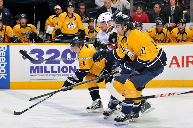 Fisher Scores Twice as Nashville Predators Beat Calgary Flames 5-3