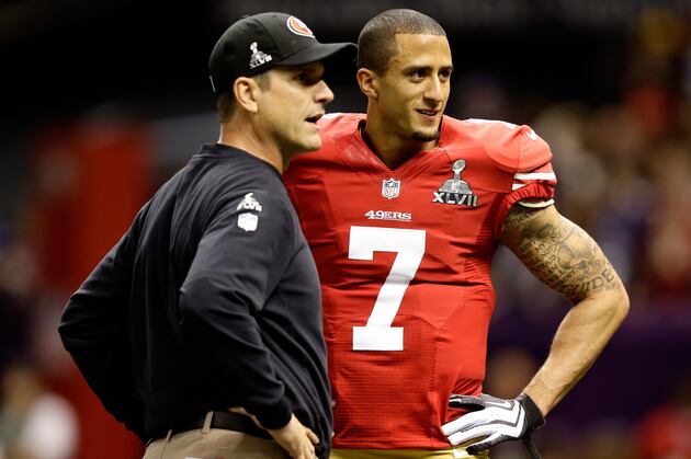 Harbaugh Warns Kaepernick About Becoming Too Big, Too Strong