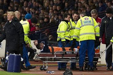 Blow for Sunderland as Fletcher Is Carried off 2 Minutes into Scotland Clash