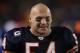 CHICAGO - NOVEMBER 25: Brian Urlacher #54 of the Chicago Bears smiles as the Bear offense moves down the field against the Denver Broncos in overtime on November 25, 2007 at Soldier Field in Chicago, Illinois. (Photo by Jonathan Daniel/Getty Images)