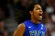 PHILADELPHIA, PA - MARCH 22: Sherwood Brown #25 of the Florida Gulf Coast Eagles reacts in the second half against the Georgetown Hoyas\ during the second round of the 2013 NCAA Men's Basketball Tournament at Wells Fargo Center on March 22, 2013 in Philadelphia, Pennsylvania. (Photo by Elsa/Getty Images)