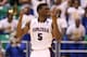 SALT LAKE CITY, UT - MARCH 21: Gary Bell Jr. #5 of the Gonzaga Bulldogs reacts while taking on the Southern University Jaguars during the second round of the 2013 NCAA Men's Basketball Tournament at EnergySolutions Arena on March 21, 2013 in Salt Lake City, Utah. (Photo by Streeter Lecka/Getty Images)