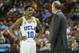 AUSTIN, TX - MARCH 22: Larry Drew II #10 of the UCLA Bruins speaks with head coach Ben Howland during the game against the Minnesota Golden Gophers during the second round of the 2013 NCAA Men's Basketball Tournament at The Frank Erwin Center on March 22, 2013 in Austin, Texas. (Photo by Ronald Martinez/Getty Images)