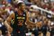 GREENSBORO, NC - MARCH 15: Dez Wells #32 of the Maryland Terrapins celebrates a basket in the first half against the Duke Blue Devils during the quarterfinals of the ACC Men's Basketball Tournament at Greensboro Coliseum on March 15, 2013 in Greensboro, North Carolina. (Photo by Streeter Lecka/Getty Images)