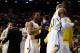 AUBURN HILLS, MI - MARCH 23: Glenn Robinson III (C) #1 (wearing #12) of the Michigan Wolverines celebrates with teammates after they won 78-53 against the Virginia Commonwealth Rams during the third round of the 2013 NCAA Men's Basketball Tournament at The Palace of Auburn Hills on March 23, 2013 in Auburn Hills, Michigan. (Photo by Gregory Shamus/Getty Images)