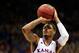 LAWRENCE, KS - MARCH 02: Ben McLemore #23 of the Kansas Jayhawks shoots a free throw during the game against the West Virginia Mountaineers at Allen Fieldhouse on March 2, 2013 in Lawrence, Kansas. (Photo by Jamie Squire/Getty Images)