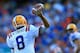GAINESVILLE, FL - OCTOBER 06: Zach Mettenberger #8 of the LSU Tigers is seen in action during the game against the Florida Gators at Ben Hill Griffin Stadium on October 6, 2012 in Gainesville, Florida. (Photo by Sam Greenwood/Getty Images)