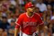 BOSTON, MA - AUGUST 23: Vernon Wells #10 of the Los Angeles Angels of Anaheim at bat against the Boston Red Sox during the game on August 23, 2012 at Fenway Park in Boston, Massachusetts. (Photo by Jared Wickerham/Getty Images)