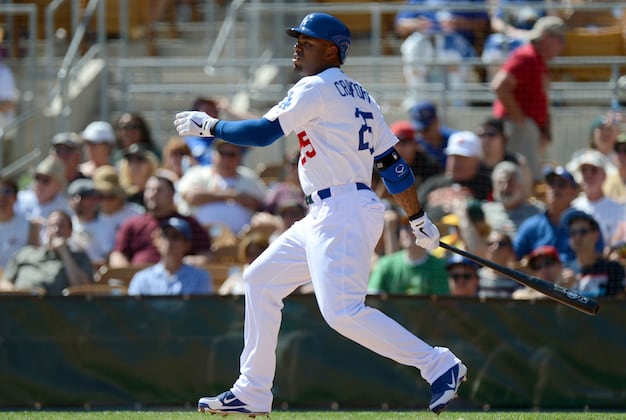 Carl Crawford Hits 1st Home Run for Dodgers in 7-4 Loss to Athletics