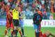 PODGORICA, MONTENEGRO - OCTOBER 07: Wayne Rooney of England is shown the red card after fouling Miodrag Dzudovic of Montenegro during the UEFA EURO 2012 group G qualifier match between Montenegro and England at the Gradski Stadium on October 7, 2011 in Podgorica, Montenegro. (Photo by Michael Regan/Getty Images)