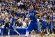 Mar 24, 2013; Philadelphia, PA, USA; Florida Gulf Coast Eagles guard Sherwood Brown (25) celebrates after defeating the San Diego State Aztecs during the third round of the NCAA basketball tournament at Wells Fargo Center. Florida Gulf Coast defeated San Diego State 81-71. Mandatory Credit: Howard Smith-USA TODAY Sports