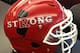 Rutgers will wear these helmets for their spring game, in honor of victims of Super Storm Sandy. Photo: Rutgers Athletics Twitter