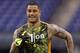 INDIANAPOLIS, IN - FEBRUARY 26: Kenny Vaccaro of Texas works out during the 2013 NFL Combine at Lucas Oil Stadium on February 26, 2013 in Indianapolis, Indiana. (Photo by Joe Robbins/Getty Images)