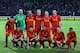 ST. PETERSBURG, RUSSIA - FEBRUARY 14: Liverpool FC players line up for a team photo before the start of the UEFA Europa League round of 32 first leg match between FC Zenit St Petersburg and Liverpool at the 'Petrovski' stadium on February 14, 2013 in St. Petersburg, Russia. (Photo by Oleg Nikishin/Getty Images)