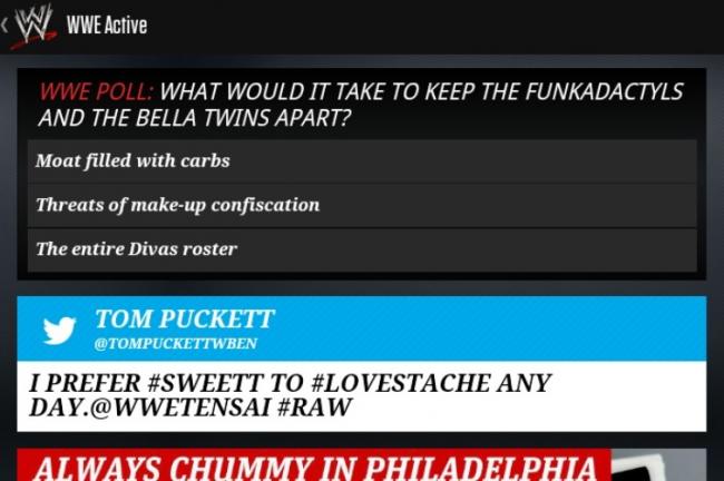 WWE app screenshot