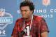 Feb 23, 2013; Indianapolis, IN, USA; Brigham Young linebacker Ziggy Ansah speaks at a press conference during the 2013 NFL Combine at Lucas Oil Stadium. Credit: Pat Lovell-USA TODAY Sports