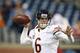 DETROIT, MI - DECEMBER 30: Jay Cutler #6 of the Chicago Bears warms up prior to the start of the game against the Detroit Lions at Ford Field on December 30, 2012 in Detroit, Michigan. (Photo by Leon Halip/Getty Images)