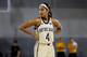 CHARLESTON, SC - NOVEMBER 09: Skylar Diggins #4 of the Notre Dame Fighting Irish looks on against the Ohio State Buckeyes during the Walmart Carrier Classic on the deck of the USS Yorktown on November 9, 2012 in Charleston, South Carolina. (Photo by Rob Carr/Getty Images)