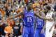 Feb 20, 2013; Stillwater, OK, USA; Kansas Jayhawks guard Elijah Johnson reacts to a call against him as they play the Oklahoma State Cowboys during the first half at Gallagher-Iba Arena. Mandatory Credit: Alonzo J. Adams-USA TODAY Sports