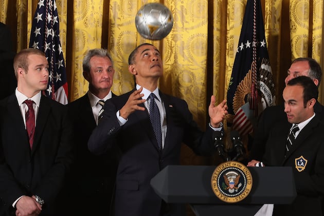 Reigning MLS Champion LA Galaxy Visit President Obama at the White House