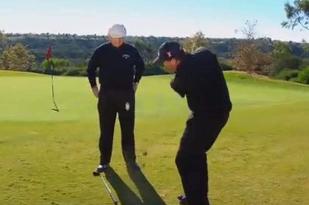 Phil Mickelson Hits Shot over Man Standing Three Feet Away