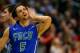 PHILADELPHIA, PA - MARCH 24: Christophe Varidel #5 of the Florida Gulf Coast Eagles reacts in the second half while taking on the San Diego State Aztecs during the third round of the 2013 NCAA Men's Basketball Tournament at Wells Fargo Center on March 24, 2013 in Philadelphia, Pennsylvania. (Photo by Elsa/Getty Images)