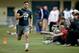 Mar 26, 2013; South Bend, IN, USA; Notre Dame Fighting Irish former player Manti Te'o participates in drills during Notre Dame pro day at the Loftus Center. Mandatory Credit: Matt Cashore-USA TODAY Sports